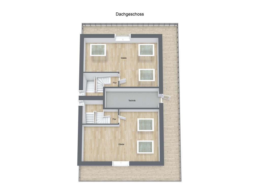 Doppelhaush&auml;lfte: Dachgeschoss_3D